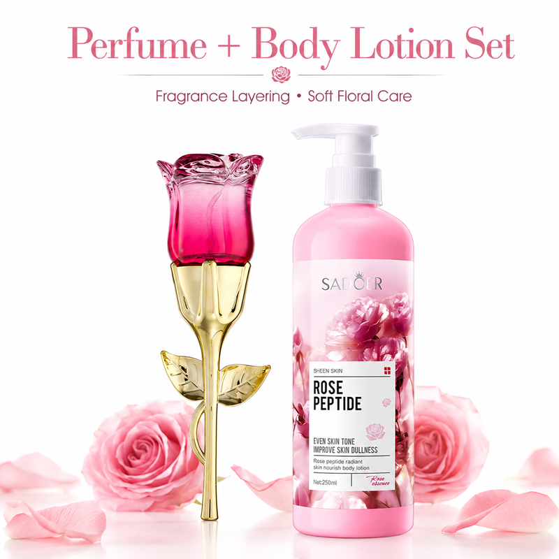 Perfume Fragrance Moisturizer - Set de Perfume y Loción Corporal