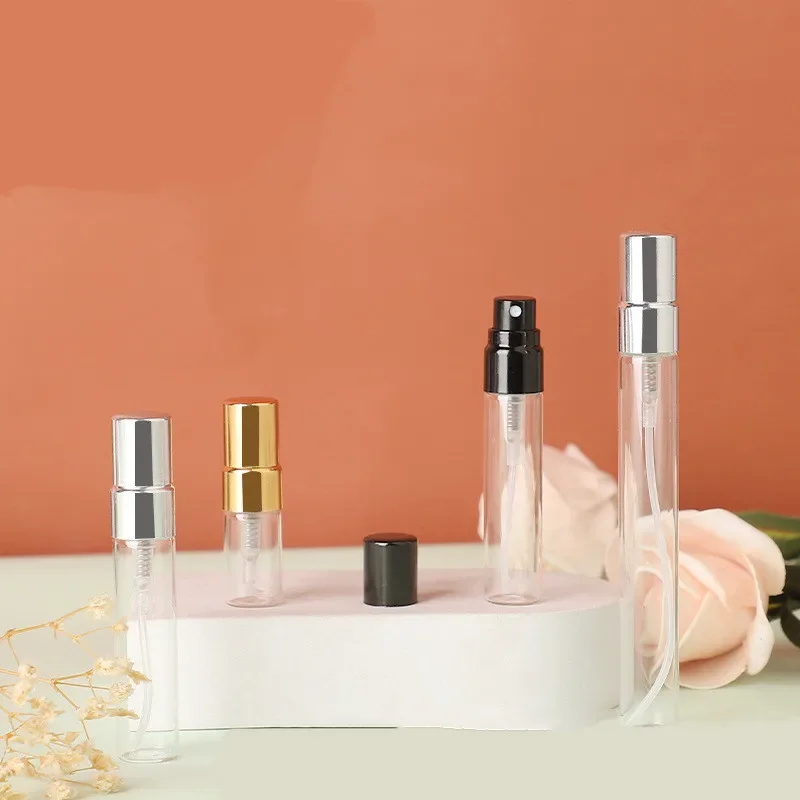 Perfume Fragrance Tester - Mini botella atomizadora de vidrio transparente,
