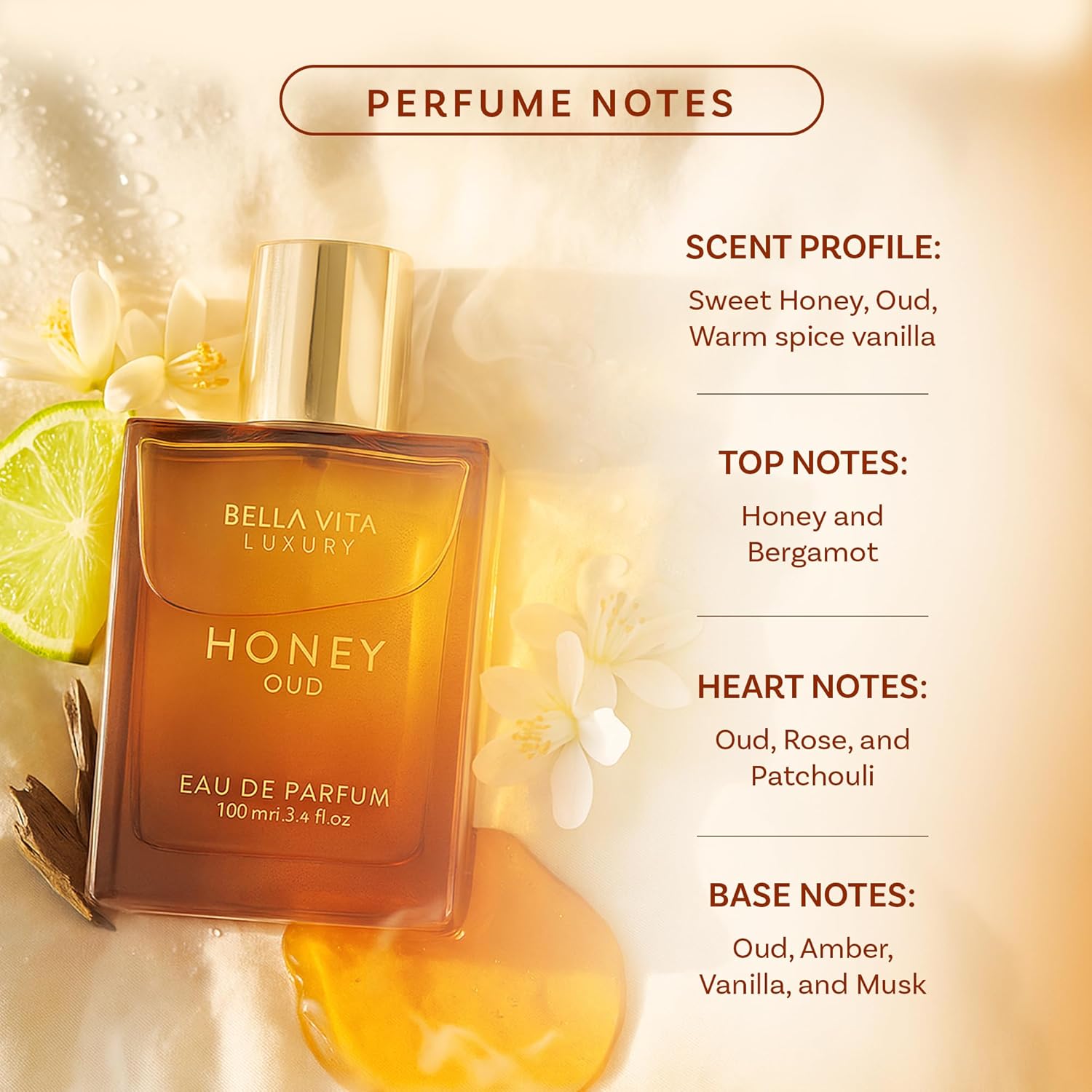 BellaVita lujo Honey Oud EDP 3 - Perfume Fragrance Families reseña y precio